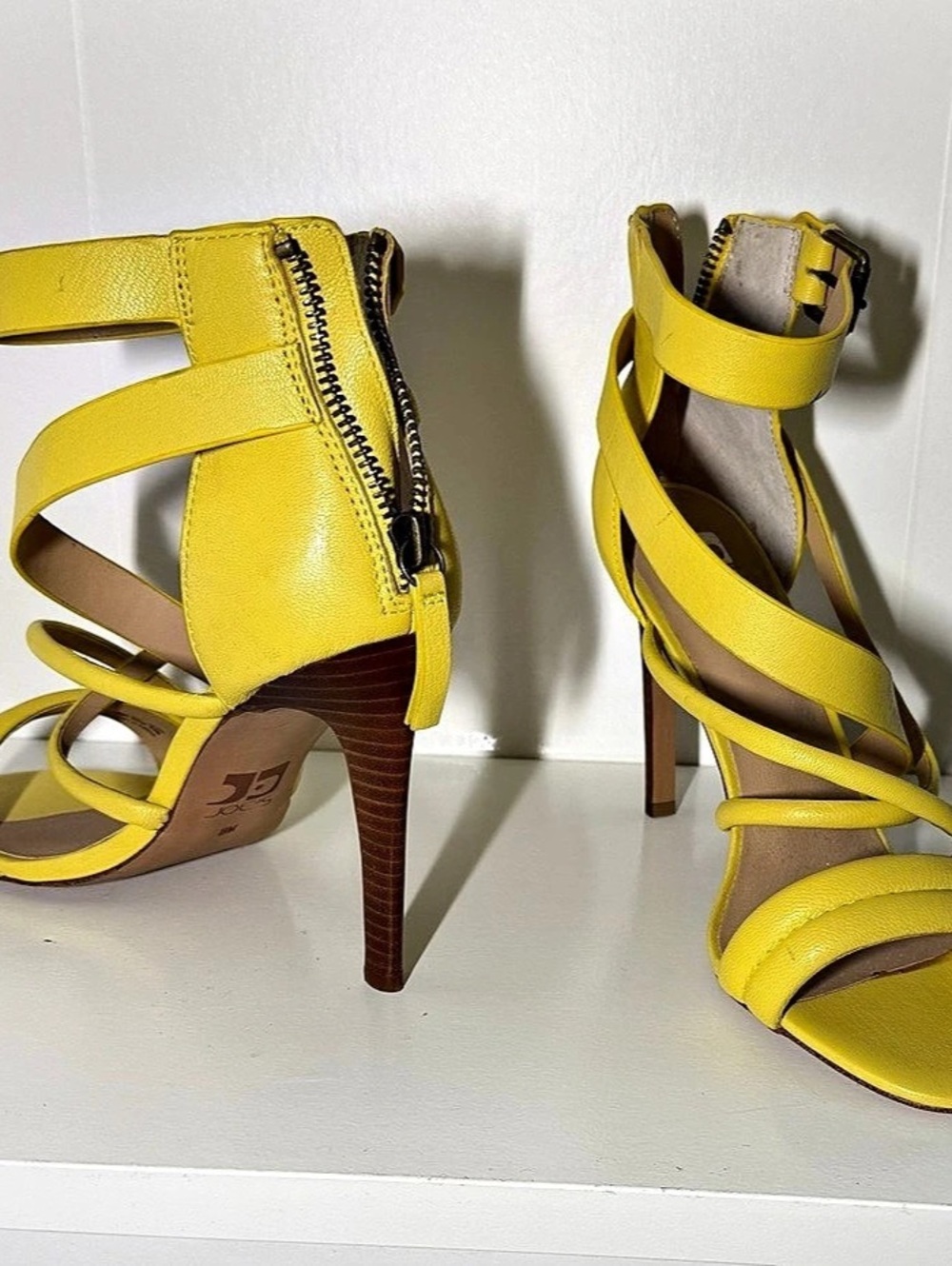 Joe's Jeans Yellow Strappy High Heels
